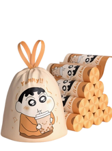 Load image into Gallery viewer, 100pcs [Bundle of 2] Thickened Garbage Bags for Bins – Handle/Drawstring Fits Most Bins | Crayon Shin-chan, Pikachu, Sheep Designs
