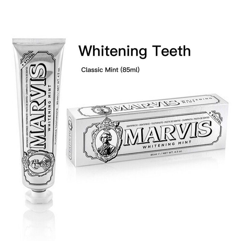 Marvis Toothpaste (Italy) 85ML - Whitening Mint, Jasmine, Cinnamon, Ginger, Classic Strong Mint, Aquatic, Amarelli Licorice