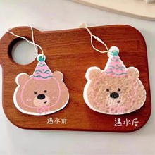 Load image into Gallery viewer, [10 Pieces for $8.9] Cute Cartoon Dishwashing Sponge Wipes Compressed Wood Pulp Oil Removal Cleaning (Randomly Designs) Melody, Bear, Rabbit, Dog, Flowers
