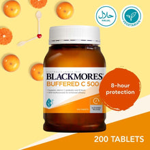 Load image into Gallery viewer, Blackmores Buffered C 500 Vitamin C (200 Tablets) - Consistent Immunity Support (Halal Certified)
