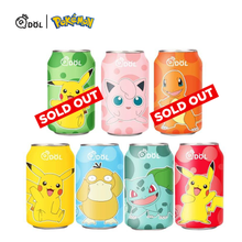 Load image into Gallery viewer, [NEW Packaging] QDOL Pokemon Collection Sparkling Water *24cans (Randomly Mix flavors) 宝可梦联名皮卡丘气泡水碳 *24罐/箱
