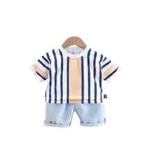 Load image into Gallery viewer, 100% Cotton Toddler Sporty Wear with Pants S-M-L-XL 儿童运动型短袖T恤与裤
