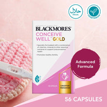 Load image into Gallery viewer, Blackmores Conceive Well Gold 56 Capsules
