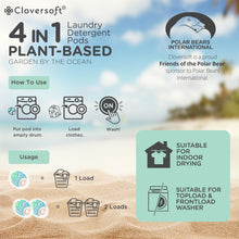 Load image into Gallery viewer, Cloversoft Plant Based 4 in 1 Anti Dust Mite Laundry Pods (Garden by the Ocean) 46pods/pack (Safer for children and pets)

