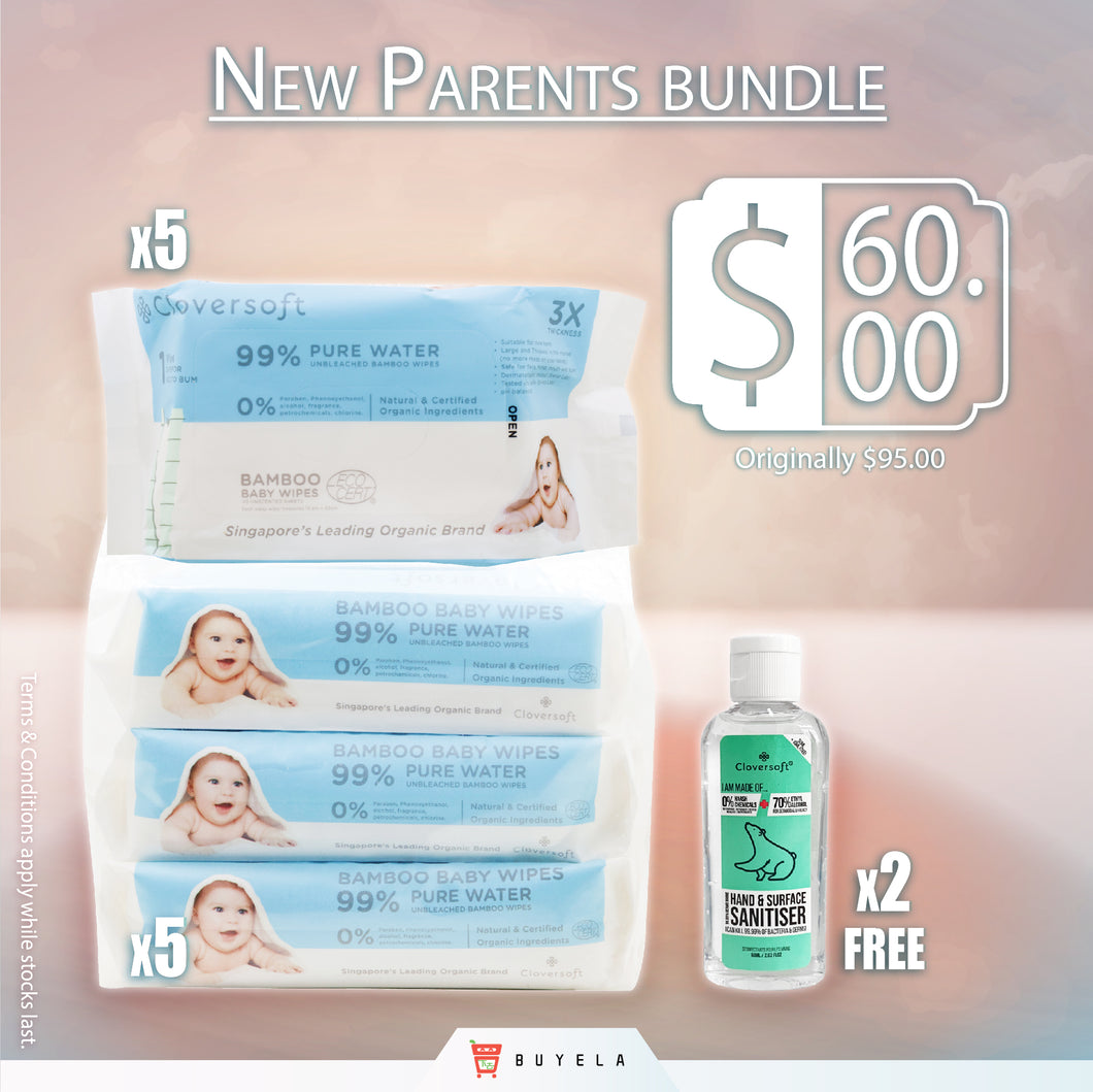 New Parents Bundle (Cloversoft items for Mom and Baby)