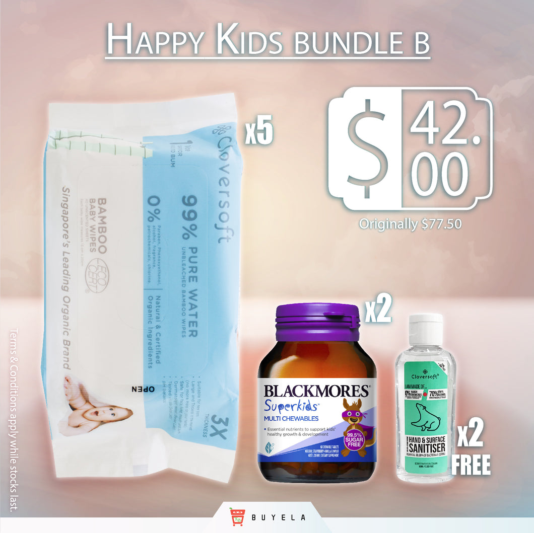 Happy Kids Bundle - B  (Cloversoft / Blackmores items for Mom and Baby)