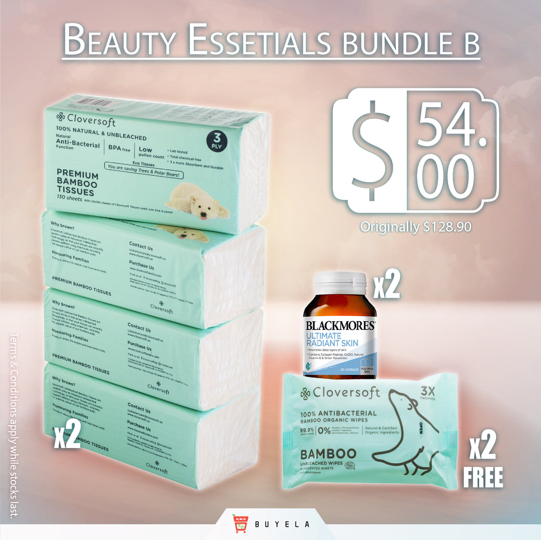 Beauty Essentials Bundle - B (Cloversoft / Blackmores items for Mom)